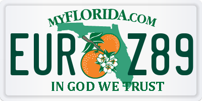 FL license plate EURZ89