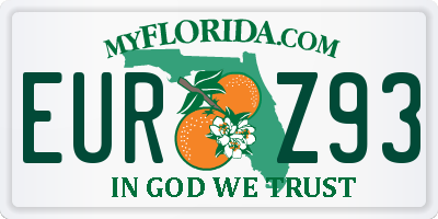 FL license plate EURZ93