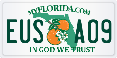 FL license plate EUSA09