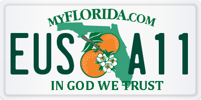 FL license plate EUSA11