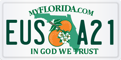 FL license plate EUSA21