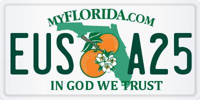 FL license plate EUSA25