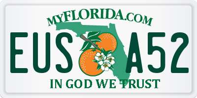 FL license plate EUSA52