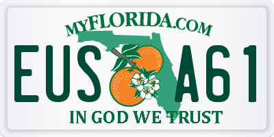 FL license plate EUSA61