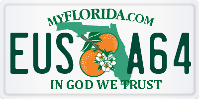 FL license plate EUSA64