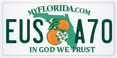 FL license plate EUSA70