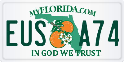 FL license plate EUSA74