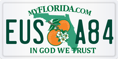FL license plate EUSA84