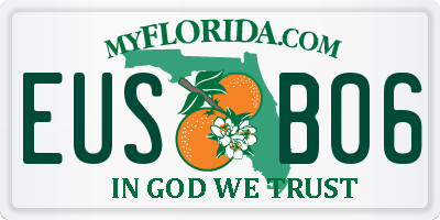 FL license plate EUSB06