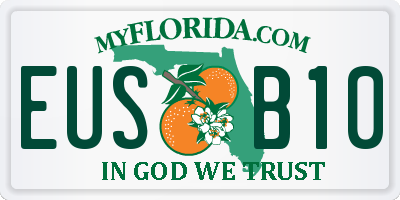 FL license plate EUSB10