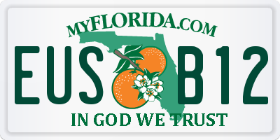 FL license plate EUSB12