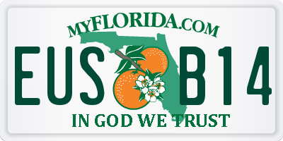 FL license plate EUSB14
