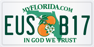 FL license plate EUSB17