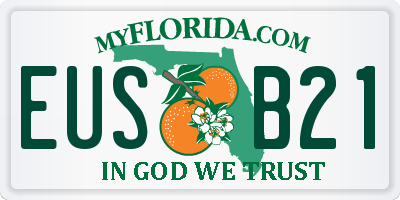 FL license plate EUSB21