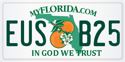 FL license plate EUSB25