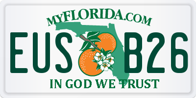 FL license plate EUSB26