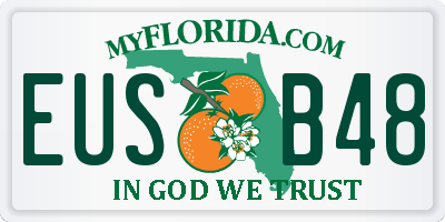 FL license plate EUSB48