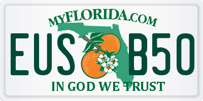 FL license plate EUSB50