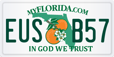 FL license plate EUSB57