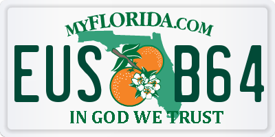 FL license plate EUSB64