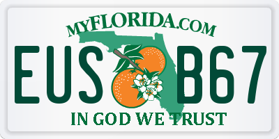 FL license plate EUSB67