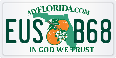 FL license plate EUSB68