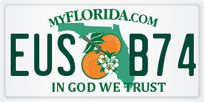 FL license plate EUSB74