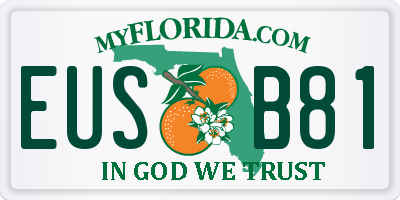 FL license plate EUSB81