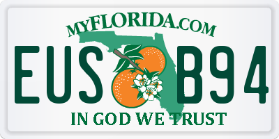 FL license plate EUSB94
