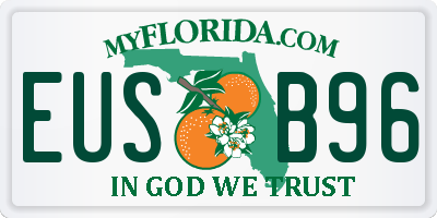 FL license plate EUSB96