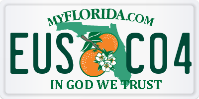 FL license plate EUSC04