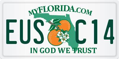 FL license plate EUSC14