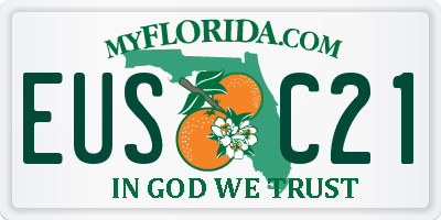 FL license plate EUSC21