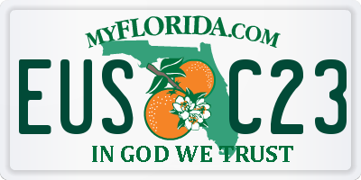 FL license plate EUSC23