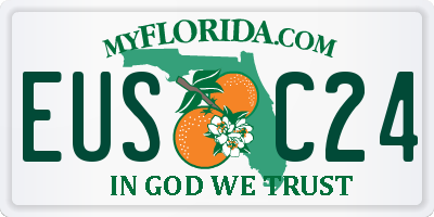 FL license plate EUSC24