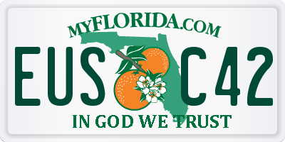 FL license plate EUSC42