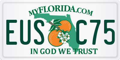 FL license plate EUSC75