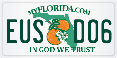 FL license plate EUSD06