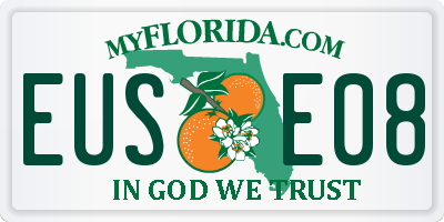 FL license plate EUSE08