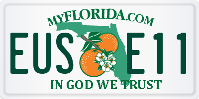 FL license plate EUSE11