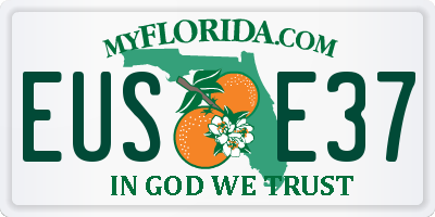 FL license plate EUSE37