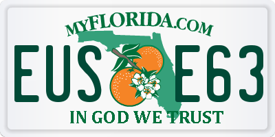 FL license plate EUSE63