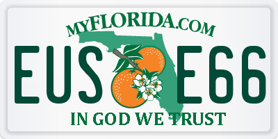 FL license plate EUSE66