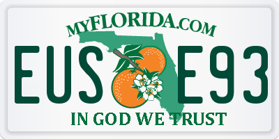 FL license plate EUSE93
