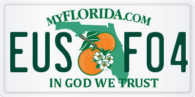 FL license plate EUSF04