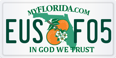 FL license plate EUSF05