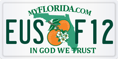 FL license plate EUSF12