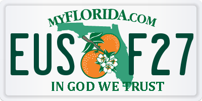 FL license plate EUSF27