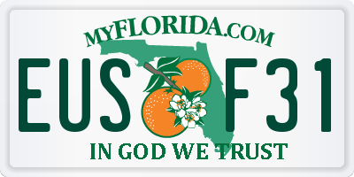 FL license plate EUSF31