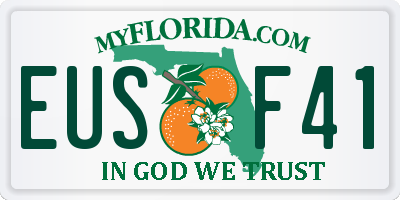 FL license plate EUSF41